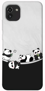 Чохол на Samsung Galaxy A03 Four pandas фото 1 з 1