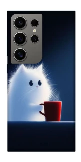 Чехол на Samsung Galaxy S24 Ultra Чехол кот с кофе фото 1 из 1