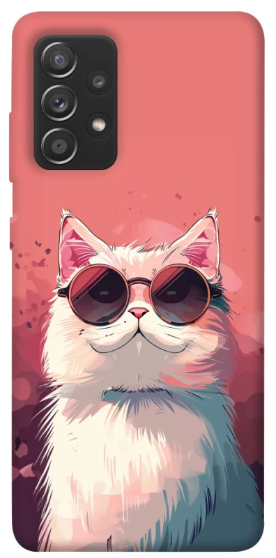 Чехол на Samsung Galaxy A72 4G / A72 5G Сat with glasses фото 1 из 1