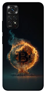 Чехол на Xiaomi Redmi Note 11 (Global) / Note 11S Fire Bitcoin фото 1 из 1