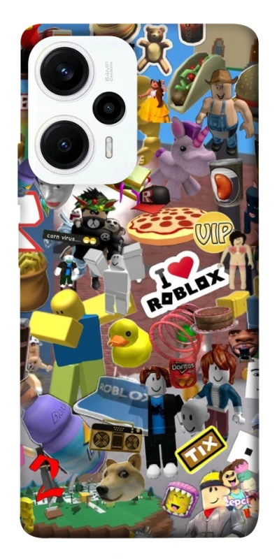Чохол на Xiaomi Poco F5 / Note 12 Turbo Roblox collage ver.5 фото 1 з 1