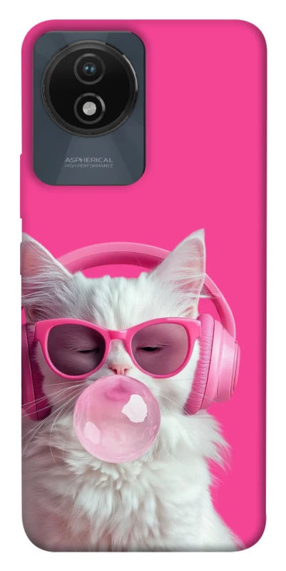 Чехол на Vivo Y02 Pink kitty фото 1 из 1