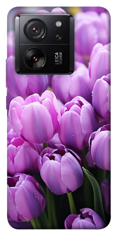 Чехол на Xiaomi 13T Pro Фиолетовые тюльпаны фото 1 из 1