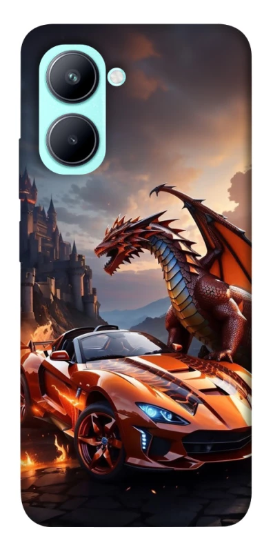 Чохол на Realme C33 Сar and dragon фото 1 з 1