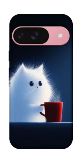 Чехол на Google Pixel 9 Чехол кот с кофе фото 1 из 1