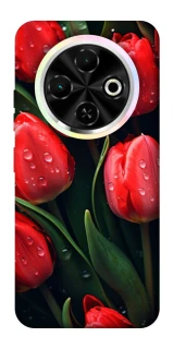 Чохол на TECNO Spark 30C Червоні тюльпани фото 1 Чохол на TECNO Spark 30C Червоні тюльпани фото 1 з 1