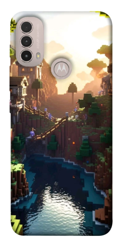 Чехол на Motorola Moto E40 Minecraft sunset фото 1 из 1