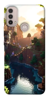 Чехол на Motorola Moto E40 Minecraft sunset фото 1 из 1
