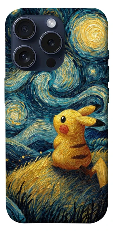 Чохол на Apple iPhone 15 Pro (6.1") Pikachu and Van Gogh фото 1 з 1