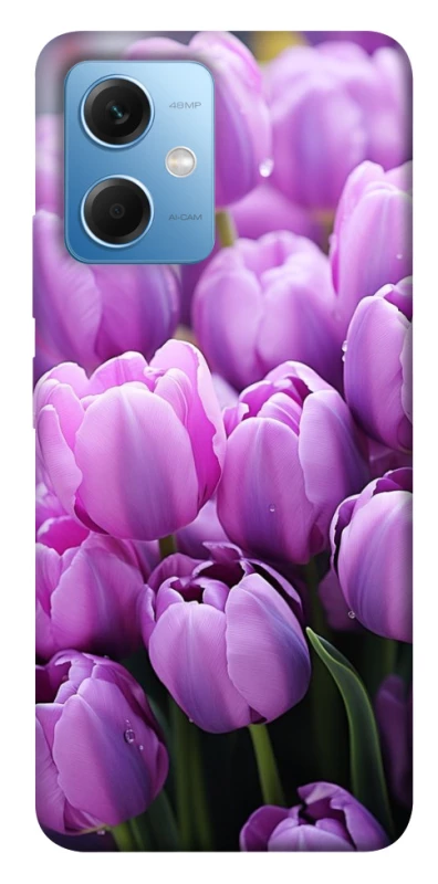 Чехол на Xiaomi Poco X5 5G Фиолетовые тюльпаны фото 1 из 1