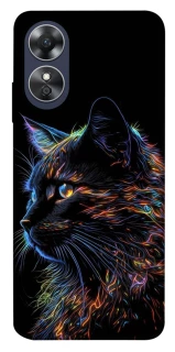 Чохол на Oppo A17 Чорний кіт фото 1 з 1