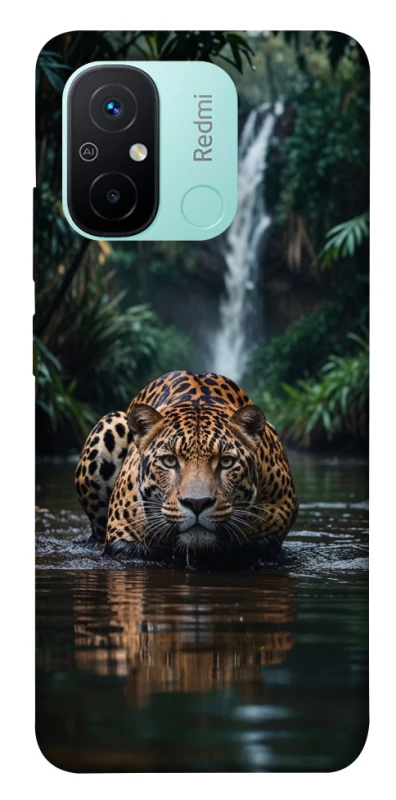 Чехол на Xiaomi Redmi 12C / Poco C55 Leopard in water фото 1 из 1