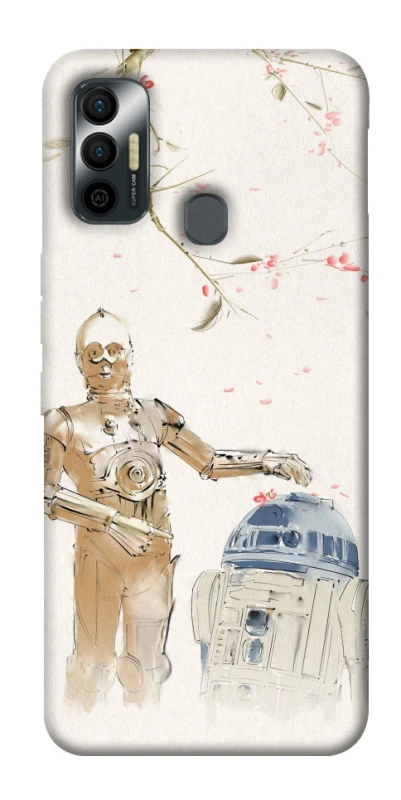 Чехол на TECNO Spark 7 Star Wars robots фото 1 из 1