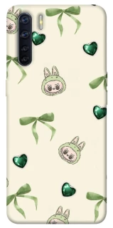Чохол на Oppo A91 Labubu Green Heart фото 1 з 1