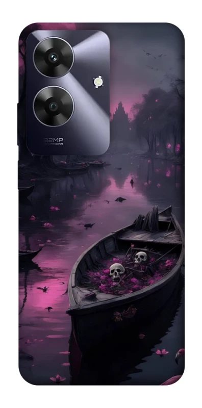 Чехол на Realme Note 60 Boat and flamingo фото 1 из 1