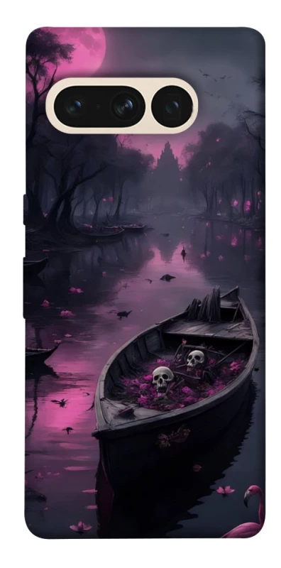 Чохол на Google Pixel 7 Pro Boat and flamingo фото 1 з 1
