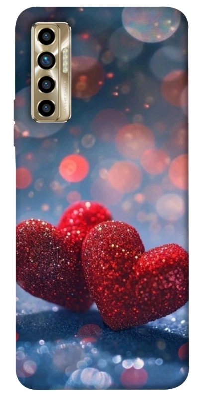 Чехол на TECNO Camon 17P Red hearts фото 1 из 1