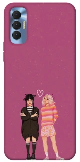 Чохол на TECNO Spark 8P Raven & Rainbow Wednesday фото 1 з 1