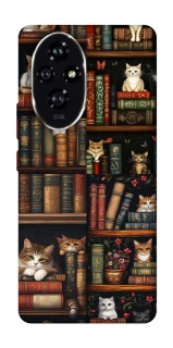 Чохол на Honor 200 Cats & Books фото 1 з 1