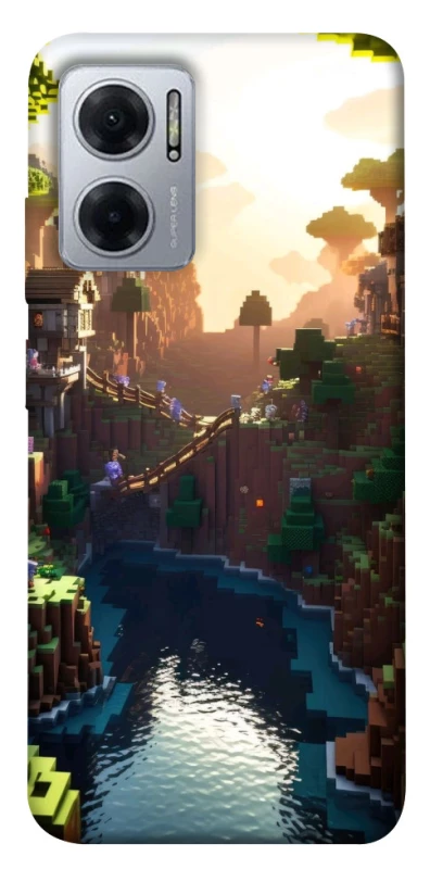 Чохол на Xiaomi Redmi Note 11E Minecraft sunset фото 1 з 1