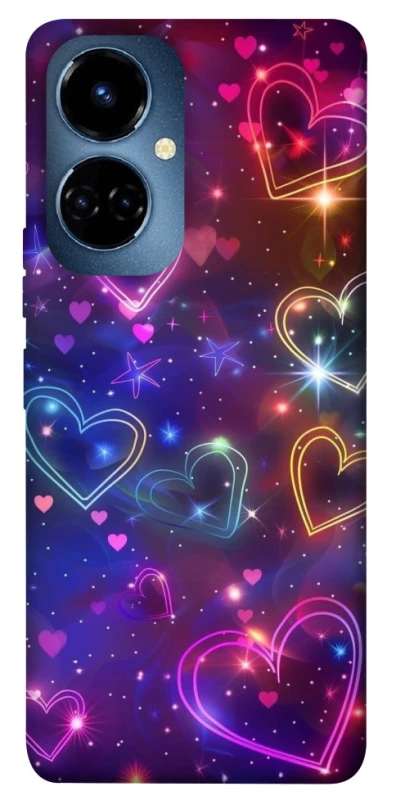 Чохол на TECNO Camon 19 Drawn hearts фото 1 з 1