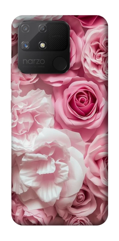 Чехол на Realme Narzo 50A Розовые цветы фото 1 из 1