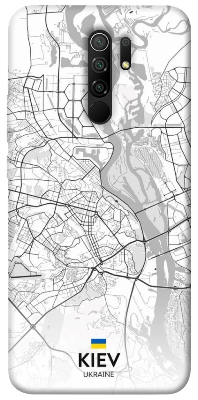 Чехол на Xiaomi Redmi 9 Kiev white map фото 1 из 1