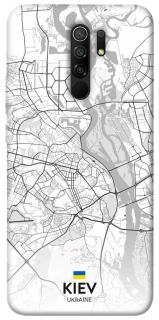 Чехол на Xiaomi Redmi 9 Kiev white map фото 1 из 1