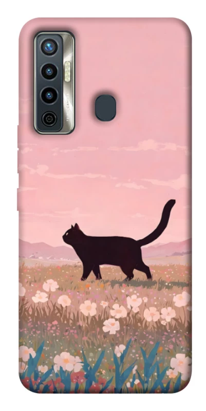 Чехол на TECNO Camon 17 cat on a field фото 1 из 1