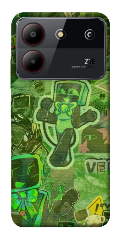 Чохол на ZTE Blade A54 4G Dandysworld tv green theme фото 1 з 1