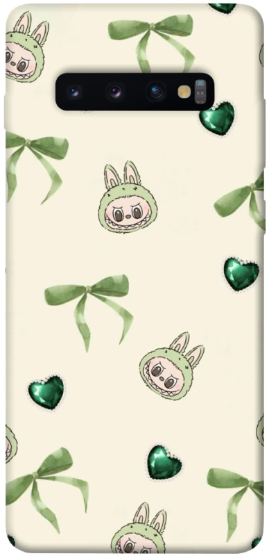 Чохол на Samsung Galaxy S10+ Labubu Green Heart фото 1 з 1