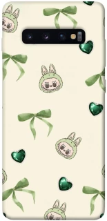 Чохол на Samsung Galaxy S10+ Labubu Green Heart фото 1 з 1