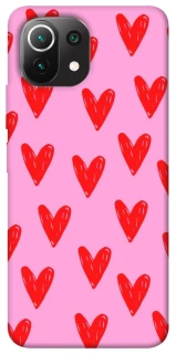 Чехол на Xiaomi Mi 11 Lite Red hearts 2 фото 1 из 1