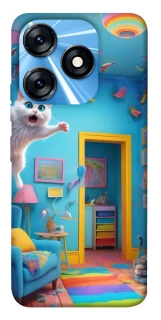 Чохол на TECNO Spark 10 crazy cat фото 1 з 1