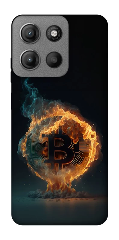 Чохол на Motorola Moto G15 Power Fire Bitcoin фото 1 з 1