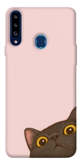 Чохол на Samsung Galaxy A20s Peeping cat фото 1 з 1