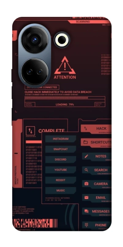 Чохол на TECNO Camon 20 Pro (CK7n) Attention фото 1 з 1