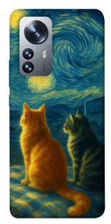 Чехол на Xiaomi 12 / 12X Cats under the stars фото 1 из 1