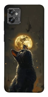 Чохол на Motorola Moto G32 Кіт під місяцем v2 фото 1 з 1