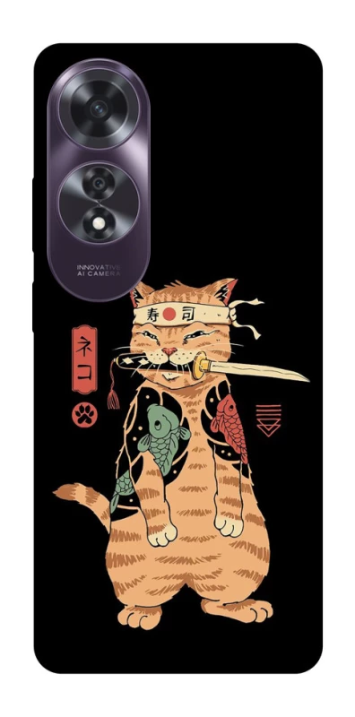 Чохол на Oppo A60 Кіт-самурай фото 1 з 1