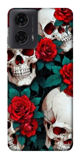 Чохол на Motorola Moto G04 skull and rose фото 1 з 1