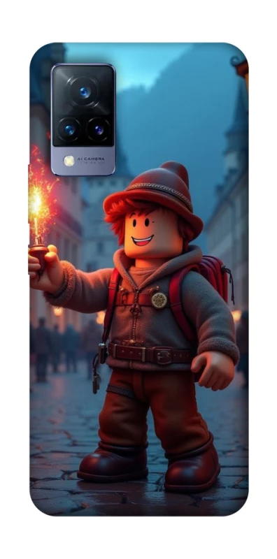 Чохол на Vivo V21 Roblox Fire Logo Blue Flames фото 1 з 1