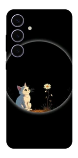 Чехол на Samsung Galaxy S25+ Cat and flower фото 1 из 1