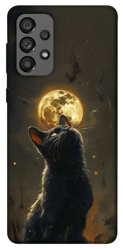 Чохол на Samsung Galaxy A73 5G Кіт під місяцем v2 фото 1 з 1
