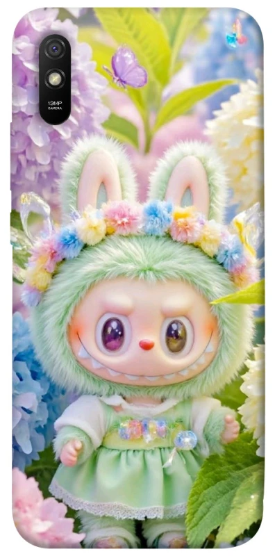 Чохол на Xiaomi Redmi 9A Labubu & Flowers ver.2 фото 1 з 1
