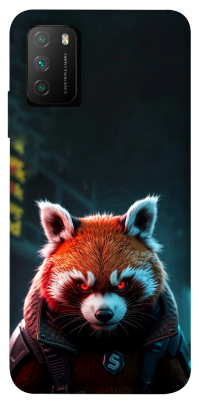 Чохол на Xiaomi Poco M3 Cyber Red Panda фото 1 з 1