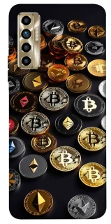 Чехол на TECNO Camon 17P Many coins фото 1 из 1