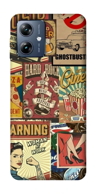 Чохол на Motorola Moto G54 Power Retro collage ver.2 фото 1 з 1