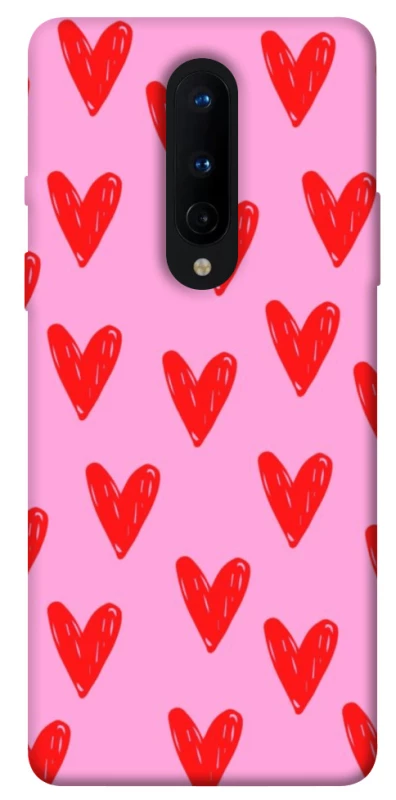 Чехол на OnePlus 8 Red hearts 2 фото 1 из 1