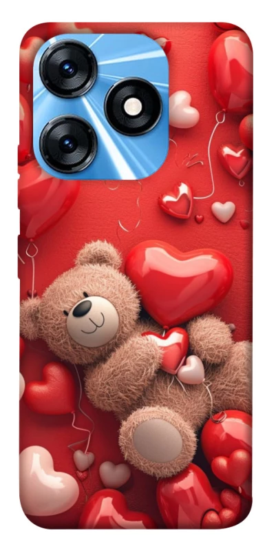 Чехол на TECNO Spark 10 bear in hearts фото 1 из 1